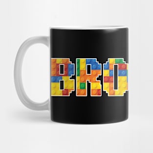 Brother Of The Birthday Building Blocks Gift For Boys Kids Mug